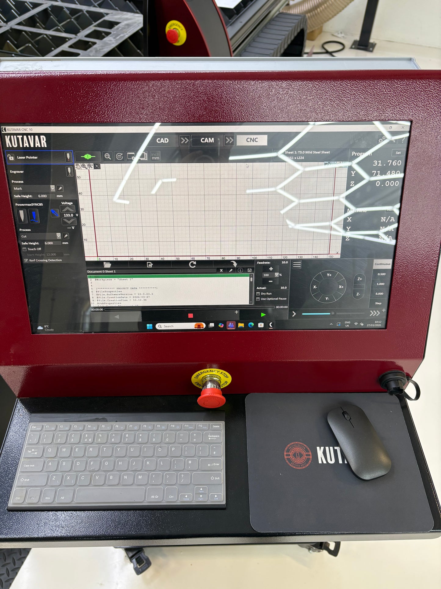 Kutavar plasma tafel 3015 (Demo model)